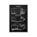 Picture of Hockey Glove Blueprint _GroupedProduct_Rectangle_Portrait_Mini_ _GroupedProduct_Rectangle_Portrait_Canvas_Framed_