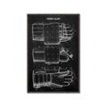 Picture of Hockey Glove Blueprint _GroupedProduct_Rectangle_Portrait_Mini_ _GroupedProduct_Rectangle_Portrait_Canvas_Framed_