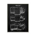 Picture of Hockey Glove Blueprint _GroupedProduct_Rectangle_Portrait_Mini_ _GroupedProduct_Rectangle_Portrait_Canvas_Framed_