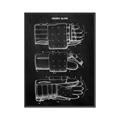 Picture of Hockey Glove Blueprint _GroupedProduct_Rectangle_Portrait_Mini_ _GroupedProduct_Rectangle_Portrait_Canvas_Framed_