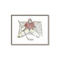 Picture of Goalie in Net _GroupedProduct_Rectangle_Landscape_Mini_ _GroupedProduct_Rectangle_Landscape_Canvas_Framed_