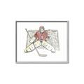 Picture of Goalie in Net _GroupedProduct_Rectangle_Landscape_Mini_ _GroupedProduct_Rectangle_Landscape_Canvas_Framed_