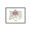 Picture of Goalie in Net _GroupedProduct_Rectangle_Landscape_Mini_ _GroupedProduct_Rectangle_Landscape_Canvas_Framed_