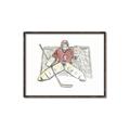 Picture of Goalie in Net _GroupedProduct_Rectangle_Landscape_Mini_ _GroupedProduct_Rectangle_Landscape_Canvas_Framed_