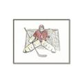 Picture of Goalie in Net _GroupedProduct_Rectangle_Landscape_Mini_ _GroupedProduct_Rectangle_Landscape_Canvas_Framed_