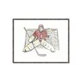 Picture of Goalie in Net _GroupedProduct_Rectangle_Landscape_Mini_ _GroupedProduct_Rectangle_Landscape_Canvas_Framed_