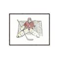 Picture of Goalie in Net _GroupedProduct_Rectangle_Landscape_Mini_ _GroupedProduct_Rectangle_Landscape_Canvas_Framed_