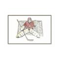 Picture of Goalie in Net _GroupedProduct_Rectangle_Landscape_Mini_ _GroupedProduct_Rectangle_Landscape_Canvas_Framed_
