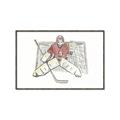 Picture of Goalie in Net _GroupedProduct_Rectangle_Landscape_Mini_ _GroupedProduct_Rectangle_Landscape_Canvas_Framed_