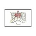 Picture of Goalie in Net _GroupedProduct_Rectangle_Landscape_Mini_ _GroupedProduct_Rectangle_Landscape_Canvas_Framed_