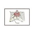 Picture of Goalie in Net _GroupedProduct_Rectangle_Landscape_Mini_ _GroupedProduct_Rectangle_Landscape_Canvas_Framed_