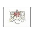 Picture of Goalie in Net _GroupedProduct_Rectangle_Landscape_Mini_ _GroupedProduct_Rectangle_Landscape_Canvas_Framed_