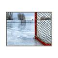 Picture of Red and White Hockey Goal _GroupedProduct_Rectangle_Landscape_Mini_ _GroupedProduct_Rectangle_Landscape_Canvas_Framed_