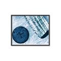Picture of Hockey Stick and Puck _GroupedProduct_Rectangle_Landscape_Mini_ _GroupedProduct_Rectangle_Landscape_Canvas_Framed_
