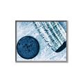 Picture of Hockey Stick and Puck _GroupedProduct_Rectangle_Landscape_Mini_ _GroupedProduct_Rectangle_Landscape_Canvas_Framed_