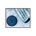 Picture of Hockey Stick and Puck _GroupedProduct_Rectangle_Landscape_Mini_ _GroupedProduct_Rectangle_Landscape_Canvas_Framed_
