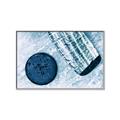 Picture of Hockey Stick and Puck _GroupedProduct_Rectangle_Landscape_Mini_ _GroupedProduct_Rectangle_Landscape_Canvas_Framed_