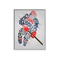 Picture of Hockey Words Player _GroupedProduct_Rectangle_Portrait_Mini_ _GroupedProduct_Rectangle_Portrait_Canvas_Framed_