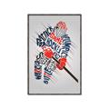 Picture of Hockey Words Player _GroupedProduct_Rectangle_Portrait_Mini_ _GroupedProduct_Rectangle_Portrait_Canvas_Framed_