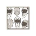 Picture of All the Masks _GroupedProduct_Square_Mini_ _GroupedProduct_Square_Canvas_Framed_