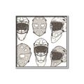 Picture of All the Masks _GroupedProduct_Square_Mini_ _GroupedProduct_Square_Canvas_Framed_