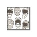 Picture of All the Masks _GroupedProduct_Square_Mini_ _GroupedProduct_Square_Canvas_Framed_