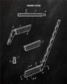 Picture of Hockey Stick I Blueprint _GroupedProduct_Rectangle_Portrait_Mini_ _GroupedProduct_Rectangle_Portrait_Unframed_Print_Only_