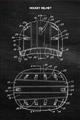 Picture of Hockey Helmet I Blueprint _GroupedProduct_Rectangle_Portrait_Mini_ _GroupedProduct_Rectangle_Portrait_Unframed_Print_Only_
