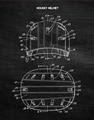 Picture of Hockey Helmet I Blueprint _GroupedProduct_Rectangle_Portrait_Mini_ _GroupedProduct_Rectangle_Portrait_Unframed_Print_Only_