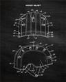 Picture of Hockey Helmet II Blueprint  _GroupedProduct_Rectangle_Portrait_Mini_ _GroupedProduct_Rectangle_Portrait_Unframed_Print_Only_