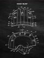 Picture of Hockey Helmet II Blueprint  _GroupedProduct_Rectangle_Portrait_Mini_ _GroupedProduct_Rectangle_Portrait_Unframed_Print_Only_