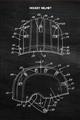 Picture of Hockey Helmet II Blueprint  _GroupedProduct_Rectangle_Portrait_Mini_ _GroupedProduct_Rectangle_Portrait_Unframed_Print_Only_
