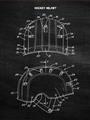 Picture of Hockey Helmet II Blueprint  _GroupedProduct_Rectangle_Portrait_Mini_ _GroupedProduct_Rectangle_Portrait_Unframed_Print_Only_