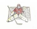 Picture of Goalie in Net _GroupedProduct_Rectangle_Landscape_Mini_ _GroupedProduct_Rectangle_Landscape_Unframed_Print_Only_