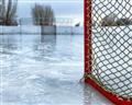Picture of Red and White Hockey Goal _GroupedProduct_Rectangle_Landscape_Mini_ _GroupedProduct_Rectangle_Landscape_Unframed_Print_Only_