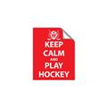 Picture of Keep Calm Play Hockey Red _GroupedProduct_Rectangle_Portrait_Mini_ _GroupedProduct_Rectangle_Portrait_Unframed_Print_Only_