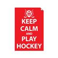 Picture of Keep Calm Play Hockey Red _GroupedProduct_Rectangle_Portrait_Mini_ _GroupedProduct_Rectangle_Portrait_Unframed_Print_Only_
