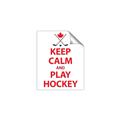 Picture of Keep Calm Play Hockey White  _GroupedProduct_Rectangle_Portrait_Mini_ _GroupedProduct_Rectangle_Portrait_Unframed_Print_Only_