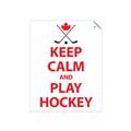 Picture of Keep Calm Play Hockey White  _GroupedProduct_Rectangle_Portrait_Mini_ _GroupedProduct_Rectangle_Portrait_Unframed_Print_Only_