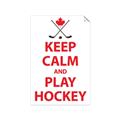 Picture of Keep Calm Play Hockey White  _GroupedProduct_Rectangle_Portrait_Mini_ _GroupedProduct_Rectangle_Portrait_Unframed_Print_Only_