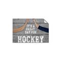 Picture of Great Day for Hockey on Wood _GroupedProduct_Rectangle_Landscape_Mini_ _GroupedProduct_Rectangle_Landscape_Unframed_Print_Only_