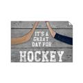 Picture of Great Day for Hockey on Wood _GroupedProduct_Rectangle_Landscape_Mini_ _GroupedProduct_Rectangle_Landscape_Unframed_Print_Only_