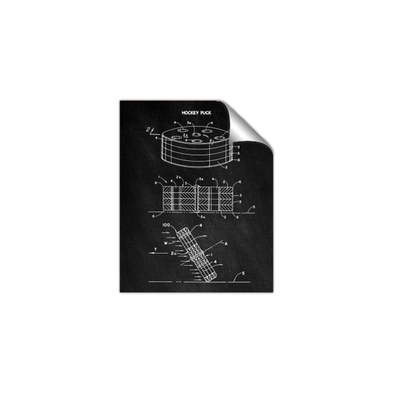 Picture of Hockey Puck Blueprint _GroupedProduct_Rectangle_Portrait_Mini_ _GroupedProduct_Rectangle_Portrait_Unframed_Print_Only_