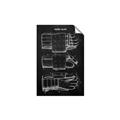 Picture of Hockey Glove Blueprint _GroupedProduct_Rectangle_Portrait_Mini_ _GroupedProduct_Rectangle_Portrait_Unframed_Print_Only_