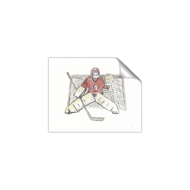 Picture of Goalie in Net _GroupedProduct_Rectangle_Landscape_Mini_ _GroupedProduct_Rectangle_Landscape_Unframed_Print_Only_