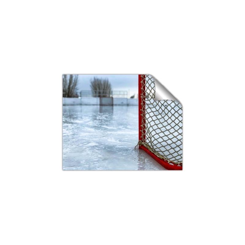 Picture of Red and White Hockey Goal _GroupedProduct_Rectangle_Landscape_Mini_ _GroupedProduct_Rectangle_Landscape_Unframed_Print_Only_