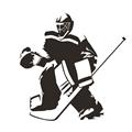 Picture of Goalie Silhouette _GroupedProduct_Square_Mini_ _GroupedProduct_Square_Unframed_Print_Only_
