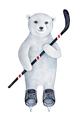 Picture of Hockey Polar Bear _GroupedProduct_Rectangle_Portrait_Mini_ _GroupedProduct_Rectangle_Portrait_Unframed_Print_Only_