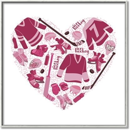 Picture of Pink Heart Hockey