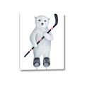 Picture of Hockey Polar Bear _GroupedProduct_Rectangle_Portrait_Mini_ _GroupedProduct_Rectangle_Portrait_Canvas_